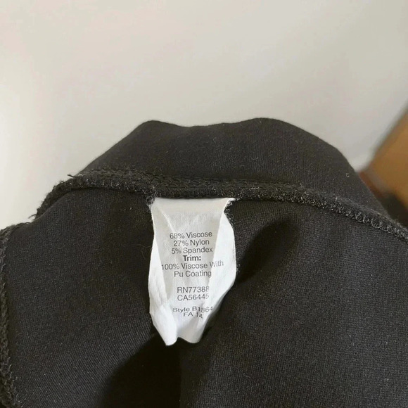 Madewell Black  Faux Leather Panel Pants - Picture 9 of 13